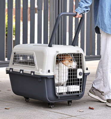 Saúde de Design de Portas Duplas Cachorro Carregador de Viagem de Gato com Rodas e Espaço Super Grande