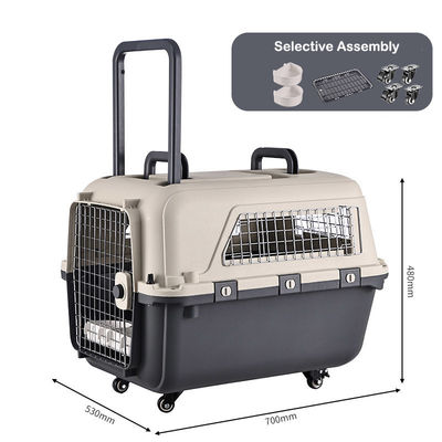 Saúde de Design de Portas Duplas Cachorro Carregador de Viagem de Gato com Rodas e Espaço Super Grande