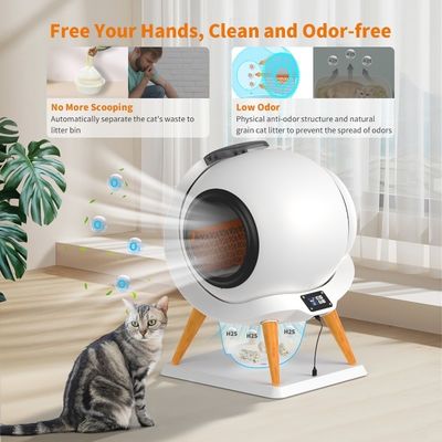 Large auto-limpeza do gato de banheiro bandeja encerrada em móveis de madeira para ODM designs