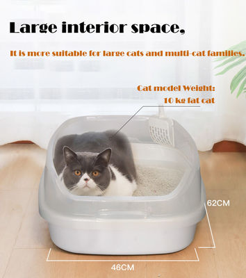 Caixa de lixo espaçosa e auto-limpeza para gatos múltiplos