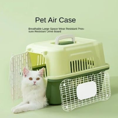 Caixa de transporte aéreo para cães ao ar livre com fecho de botão de construção de plástico durável