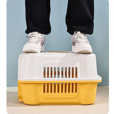 Caixa de transporte aéreo para cães ao ar livre com fecho de botão de construção de plástico durável
