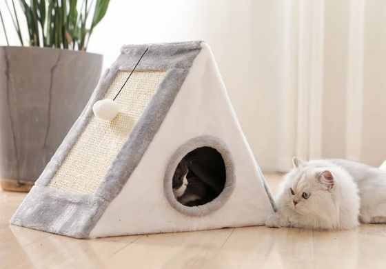 Cat Scratcher Tree Cat House Brinquedos interativos com função de brincadeira Sisal Material de pelúcia