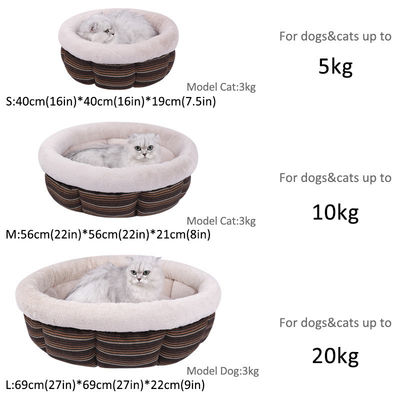 Cochilo suave Cachorro Cama de Donuts Ninho de gato à prova de arranhões para gatos e cães de interior sustentáveis