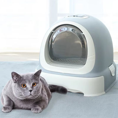 Caixa de lixo de plástico de limpeza automática para gatos