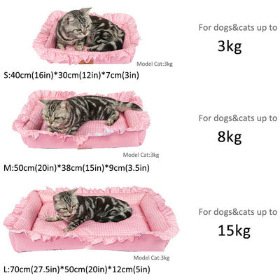 Cama de gato lavável de pelúcia esponjosa, personalizável e lavável em máquina para fácil limpeza
