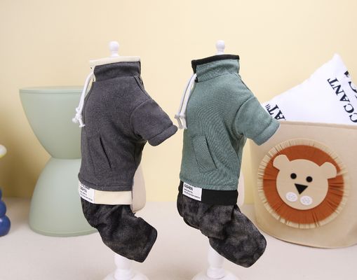 Colete confortável para cães 2 camadas quentes Linhas de lã Clássico Tricoteado Vestuário de Inverno