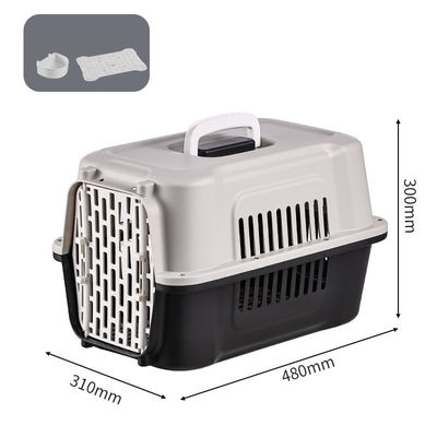 Saco de viagem multifuncional de transporte de animais de estimação portátil com porta de plástico