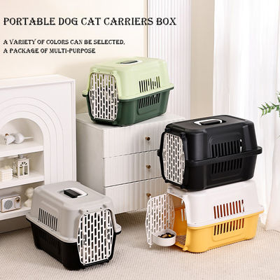 Saco de viagem multifuncional de transporte de animais de estimação portátil com porta de plástico