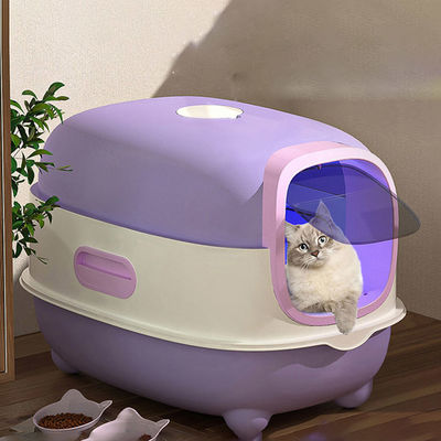 ODM Designs Caixa de gato fechada com panela lateral e tampa de peneira superior fácil limpeza