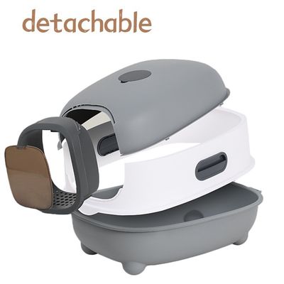 ODM Designs Caixa de gato fechada com panela lateral e tampa de peneira superior fácil limpeza