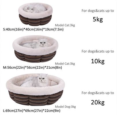 Sofá para animais de estimação Cama de almofada de rosquinha redonda para gatos ou cães pequenos Antiderrapante Resistente à água