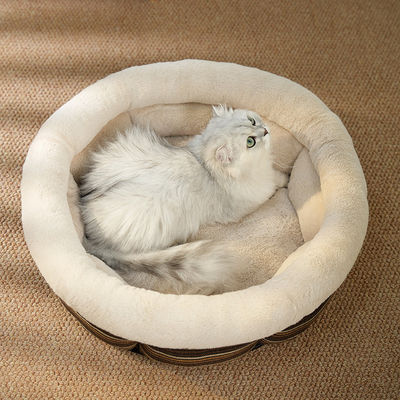 Sofá para animais de estimação Línena sustentável Tipo de pano Ninho de dormir para noites de inverno quentes e confortáveis