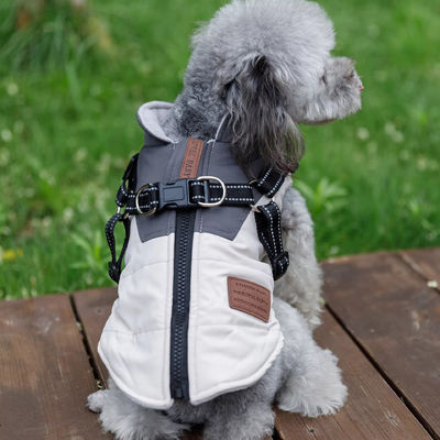 Cachorro de Inverno de Estilo CLÁSICO Roupas impermeáveis e à prova de vento para animais de estimação com arnês