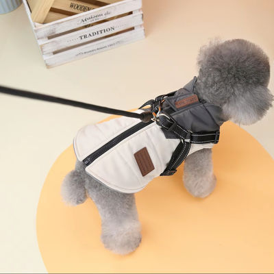 Cachorro de Inverno de Estilo CLÁSICO Roupas impermeáveis e à prova de vento para animais de estimação com arnês