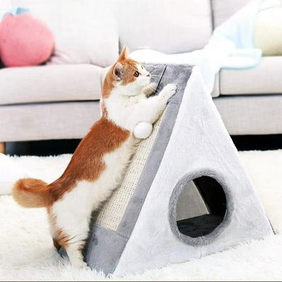 Jogos Diversos Gatos e Cães Cama Universal de Animais de estimação Gato Quadro de Escala Triângulo Gato Tabela de raspagem Agudização de Garras Sisal Cama de brinquedo