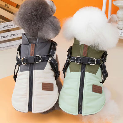 Serviço de personalização fornecido colete de cão de estimação para o outono quente e espesso e o urso de inverno