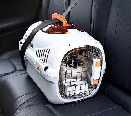 Carregador de viagem de animais de estimação portátil de metal padrão sólido para transporte de gatos e durabilidade