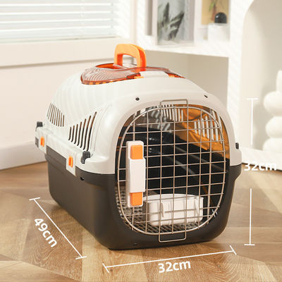 Saco de viagem de animais de estimação de papelão de plástico para gatos, caixa de transporte aéreo de superfície dura para cães e gatos pequenos