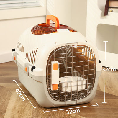 Saco de viagem de animais de estimação de papelão de plástico para gatos, caixa de transporte aéreo de superfície dura para cães e gatos pequenos