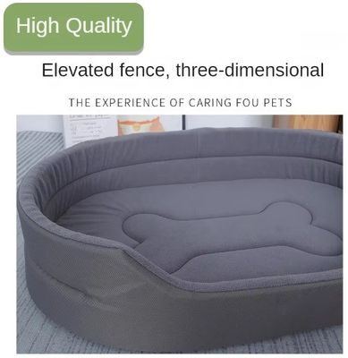 Cama grande de cão feita de pano de Oxford impermeável e anti-urina com almofada interna fácil de lavar