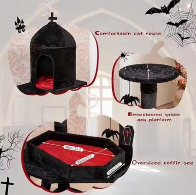 Atividades de gatos de vários níveis Móveis de luxo Siasl Árvore de gato com bola de aranha pendurada