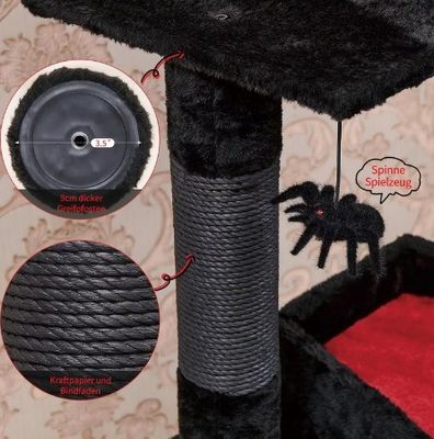 Atividades de gatos de vários níveis Móveis de luxo Siasl Árvore de gato com bola de aranha pendurada