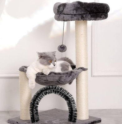 28&quot; Post de raspagem de gato com cama de rede grande e serviço de personalização fornecido