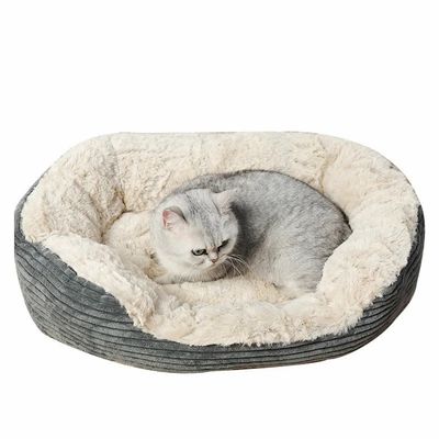 Casa de cama de animais de estimação de luxo para gatos e cães Quente espessa colchão de cama almofada de cobertor