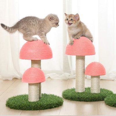 Gato a coçar Dormir a brincar cogumelos Rosa Custom Sisal Escalar árvore para diversão brincar