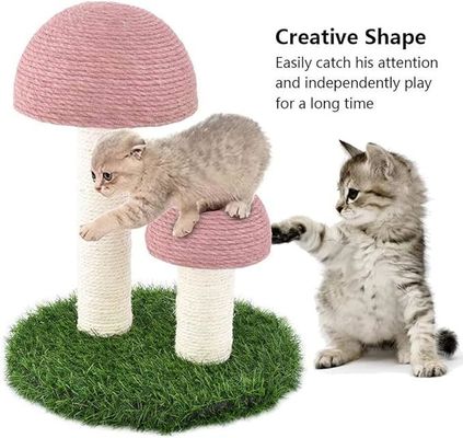 Gato a coçar Dormir a brincar cogumelos Rosa Custom Sisal Escalar árvore para diversão brincar