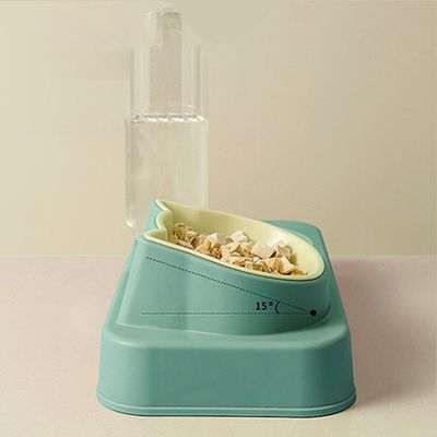 Cão de estimação gato beber garrafa de água sem tempo de configuração para os pratos de gato e dispensador de água