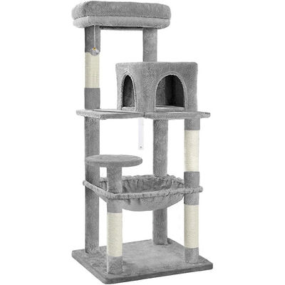 Multicolor opcional árvore de gato Sisal integrado confortável durável alta atividade de gatos árvore raspador