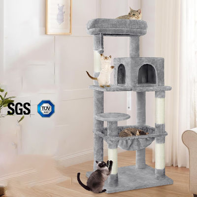 Multicolor opcional árvore de gato Sisal integrado confortável durável alta atividade de gatos árvore raspador