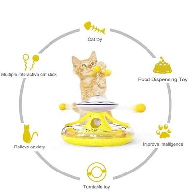 Longo Tempo Usado Vantagem Gato Paly Brinquedos Fuga de Alimentos Pet Puzzle Interativo Brinquedo Turntable