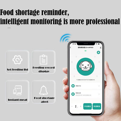 Horário de alimentação para animais de estimação Alimentação automática para cães com controle remoto de aplicativos e fonte de energia da bateria
