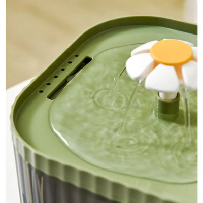 Dispensador automático de água de fonte de gato em forma de flor de plástico eletrônico para beber animais de estimação
