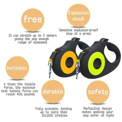 Best seller de Natal Leash de cão retrátil com alça antiderrapante