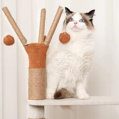 Função Fun Play 143cm Classic Cat Tree com Condomínios Duplos e Sisal Cat Scratching Post