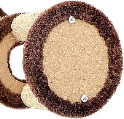 ODM Design Cat Mobiliário Beige Chipboard Árvore de Escalada com coluna Sisal e hamaca de pelúcia