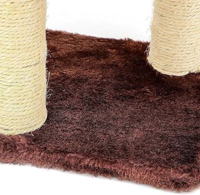 ODM Design Cat Mobiliário Beige Chipboard Árvore de Escalada com coluna Sisal e hamaca de pelúcia