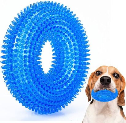 Melhore o tempo de brincadeira do seu cão com brinquedo de cachorro de estimação bola toroidal resistente a mordidas e divertido
