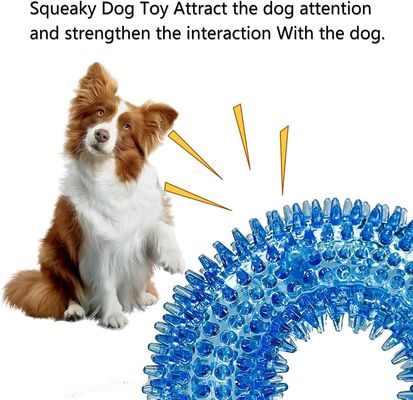 Melhore o tempo de brincadeira do seu cão com brinquedo de cachorro de estimação bola toroidal resistente a mordidas e divertido