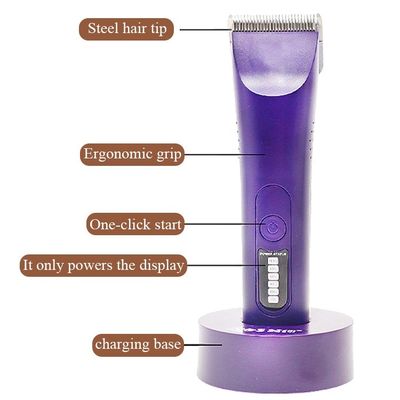 Clippers de cabelo de cães de função limpa e pesada com display LED de logotipo personalizado incluído