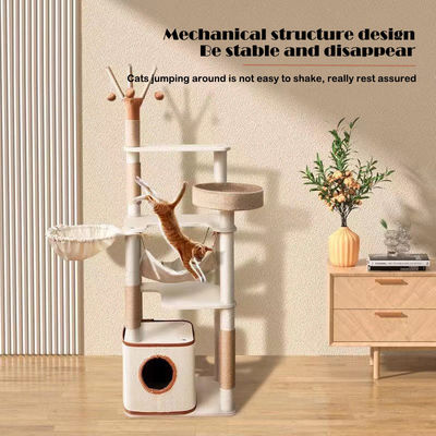 Árvore de gato de montagem fácil e personalizável com raspador Sisal e densas de atividade