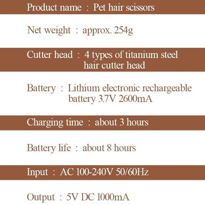 Clippers de cabelo de cães de função limpa e pesada com display LED de logotipo personalizado incluído