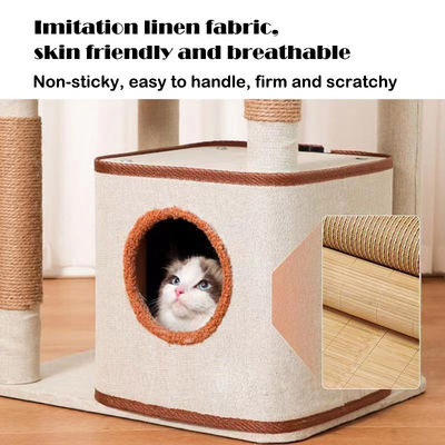 Árvore de gato de montagem fácil e personalizável com raspador Sisal e densas de atividade