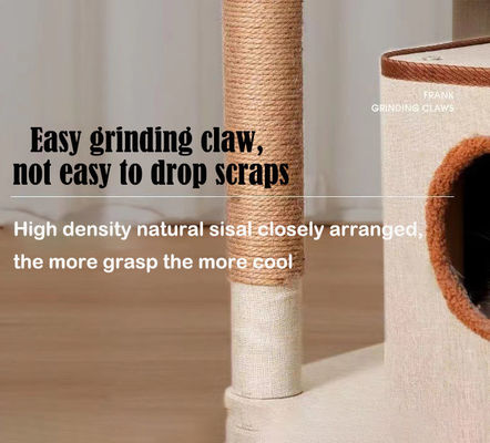 Árvore de gato de montagem fácil e personalizável com raspador Sisal e densas de atividade