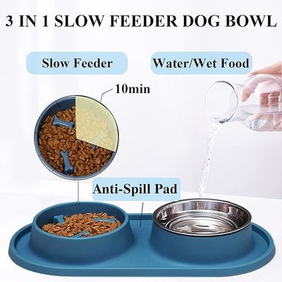 Alimentos secos, úmidos e crus, recipiente de alimentação lenta para cães, gatos, animais pequenos, recipiente de alimentação lenta