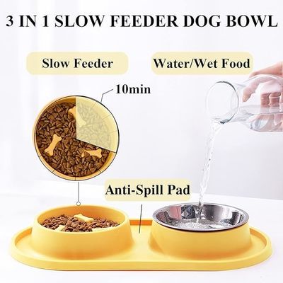 Alimentos secos, úmidos e crus, recipiente de alimentação lenta para cães, gatos, animais pequenos, recipiente de alimentação lenta